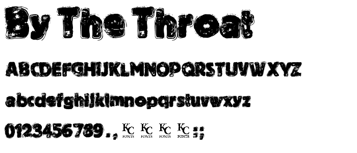 By The Throat font